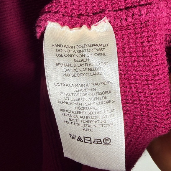 Free People Fuchsia Pink Ottoman Slouchy Tunic Sweater SIZE S - Picture 12 of 16